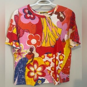 Colourful summer Zara T-shirt, size S